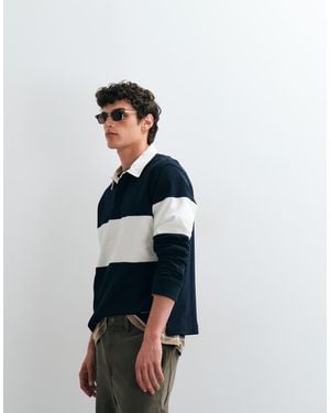 Jack & Jones Colourblock Rugby Top - White