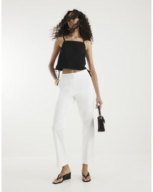 River Island Cigarette Trousers - White