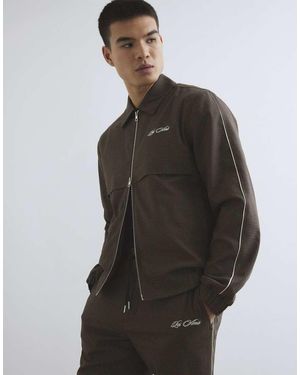 River Island Regular Fit Puppytooth Jacket - Grey
