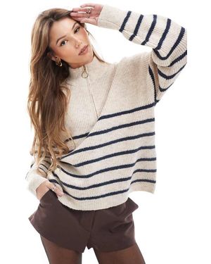 ONLY 1/4 Zip Jumper - Natural
