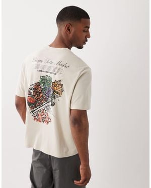 Abercrombie & Fitch T-shirt avec imprimé grocery au dos - beige - Neutre