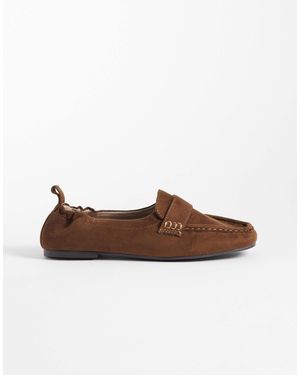 Glamorous – loafer aus wildlederimitat - Braun