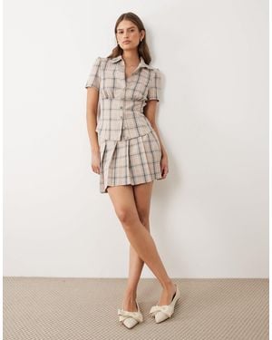 Miss Selfridge Tailored Mini Skirt Co-Ord - Natural