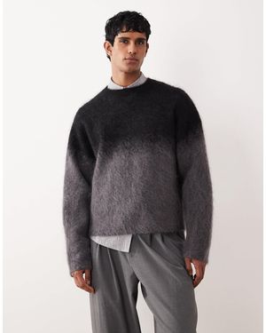 Weekday Mohair Boxy Knitted Jumper - Grey