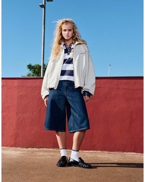 Pull&Bear Hoodie Met Rits - Blauw