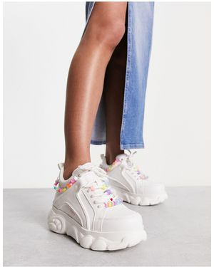 Buffalo Vegan Cloud Corin Candy Platform Trainers - White