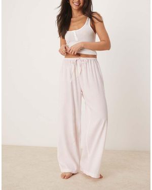 Luna Oversized Pyjama Bottoms - Pink