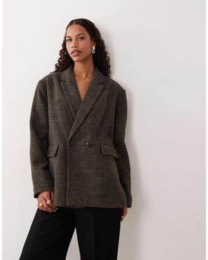 Aware Premium Wool Mix Double Breasted Heritage Style Jacket - Grey