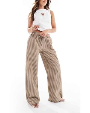 Daisy Street Pull On Boxer Style Trousers - Natural