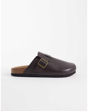 ASOS Mule Sandals With Cork Sole - Brown