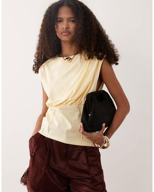 ASOS – gerafftes oberteil - Braun