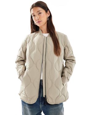 Superdry Short Quilted Liner Jacket - Natural