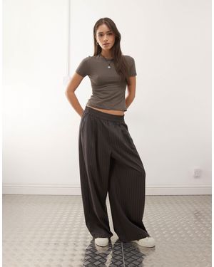 Collusion Pull On Wide Leg Trouser - Natural