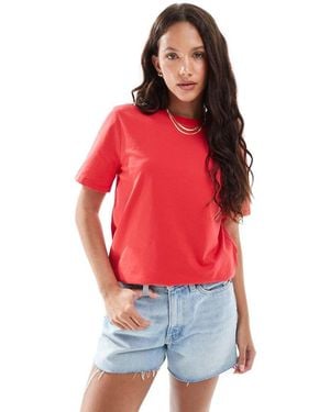 Pieces Boxy T-shirt - Red