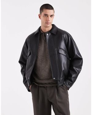 ASOS Relaxed Harrington Jacket - Black