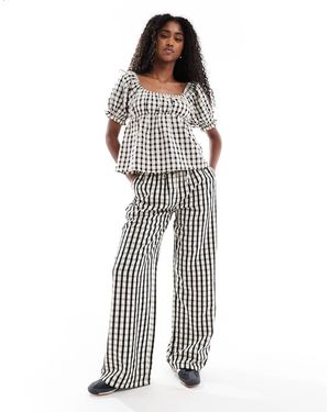 Daisy Street Pull On Boxer Style Trousers - White