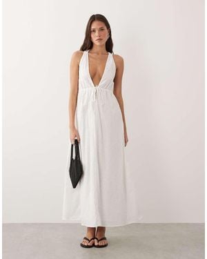 esmé studios Esmee Dobby Detail Sheer Maxi Beach Dress - Natural