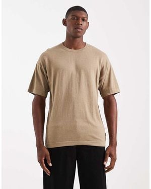 Jack & Jones Oversized Knitted T-Shirt - Multicolour