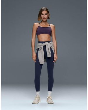 Oysho Reggiseno Sportivo Comfortlux A Righe A Sostegno Leggero Rosso - Blu