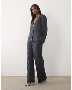 Vila Wide-Leg Broek Co-Ord - Blauw