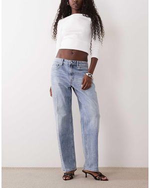 Good American Petite Good 90's high-waist straight-leg jeans - Blau