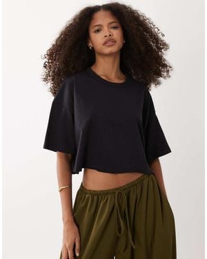 Cotton On Crop Tee - Black