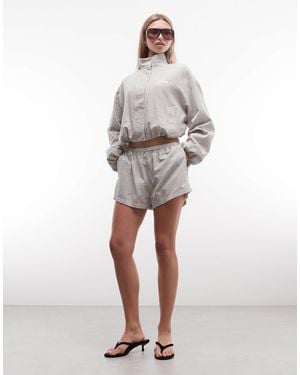 CERNUCCI Check Twill Shorts Co-ord - Gray