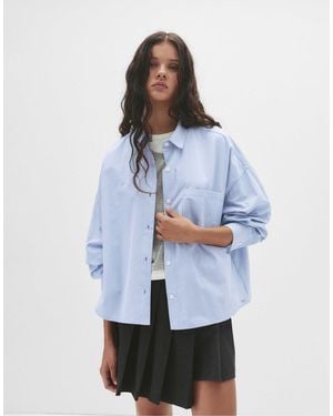 Pull&Bear – hemdbluse - Blau