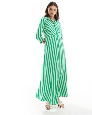 Y.A.S Maxi Shirt Dress - Green