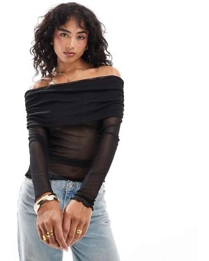 JJXX Top A Spalle Scoperte - Nero