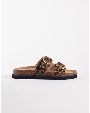 New Look Double-buckle Sandals - Brown