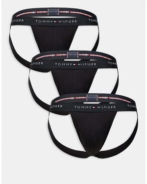 Tommy Hilfiger Signature Cotton 3 Pack Jockstraps - Black