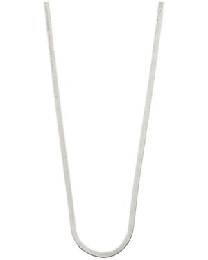 Pilgrim Joanna Flat Snake Chain Necklace - White