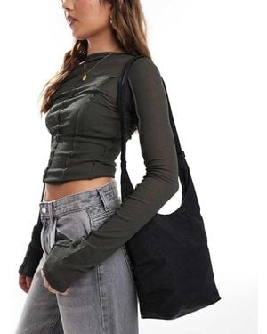 BAGGU Small Nylon Sling Shoulder Bag - Black