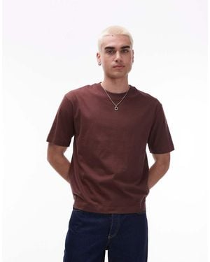 TOPMAN Camiseta De Corte Cuadrado De - Morado