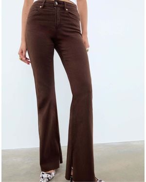 Stradivarius – d74 – stretch-schlaghose - Braun
