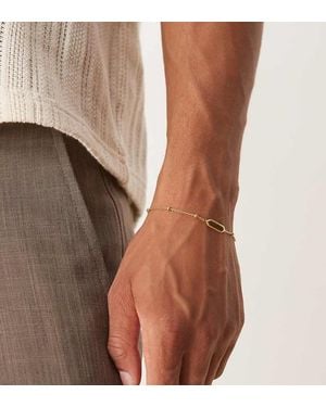 ASOS Bracciale A Catenina Con Sfere E Dettaglio Esagonale - Marrone