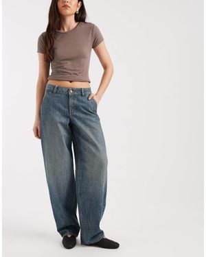 JJXX Fuji Barrel Jeans With Adjustable Waist - Blue