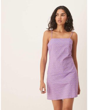 Collective The Label Strappy Mini Dress - Purple