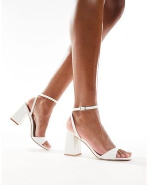 Raid Wink 2 Block Heeled Sandals - White