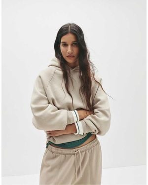 Pull&Bear Oversized Hoodie - Natural