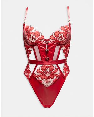 Ann Summers Dark Side Crotchless Body - Red