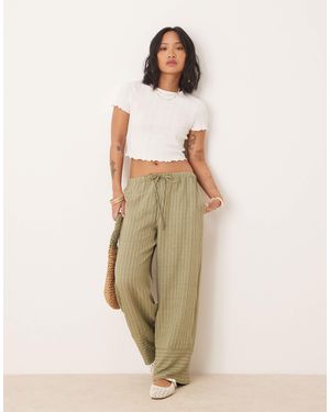 JDY Petite Wide Leg Pants - Natural