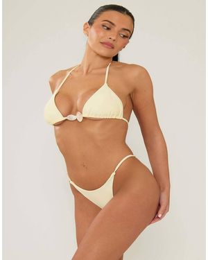 Missy Empire Shell Bikini Bottoms - Natural