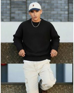 ASOS Extreme Oversized Boxy Fit Knitted Jumper - Blue