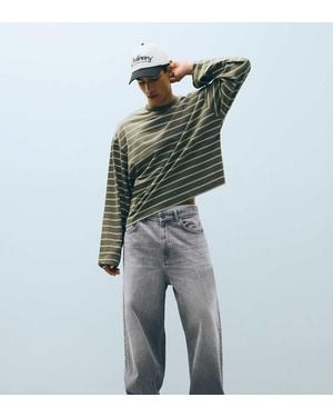 Bershka Tall Super Baggy Jeans - Green