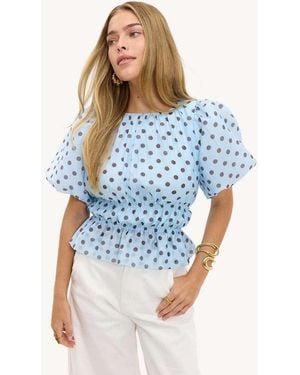 Loavies Vivid Love Polka Dot Top - Blue