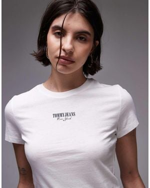 Tommy Hilfiger Essential Logo Slim T-Shirt - Brown