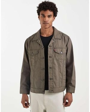 Levi's Relaxed Fit Denim Trucker Jacket - Brown