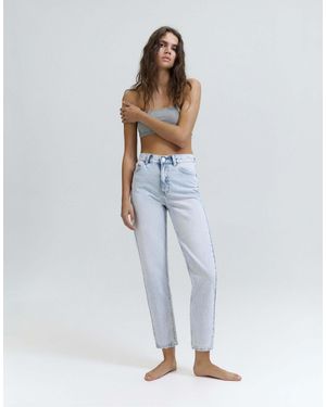 Pull&Bear Petite – mom-jeans - Blau